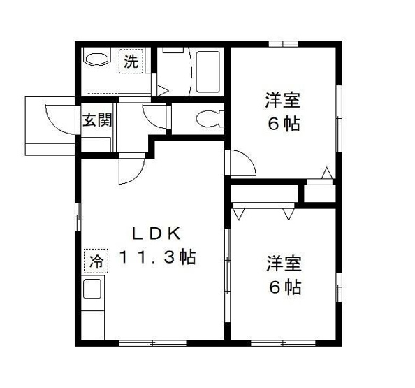 【間取り】 | ジュエルタウン　Ｆ号室