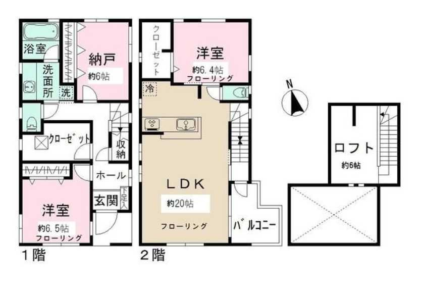 代田1丁目戸建賃貸　ピアノ相談　南向き　駐車場無料の間取り