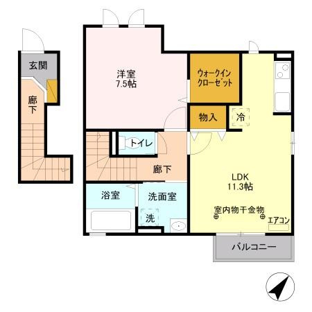 【間取り】 | フローラⅠ