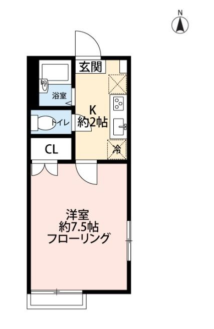 江戸川区上一色２丁目のアパートの間取り