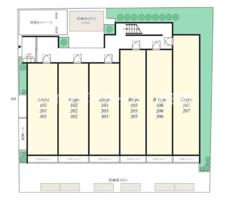 リブリ・イシュタルテラス※初期費用分割あと払いサービス利用可能物件の区画図