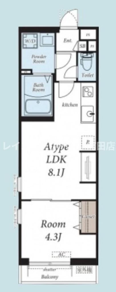 リブリ・イシュタルテラス※初期費用分割あと払いサービス利用可能物件の間取り