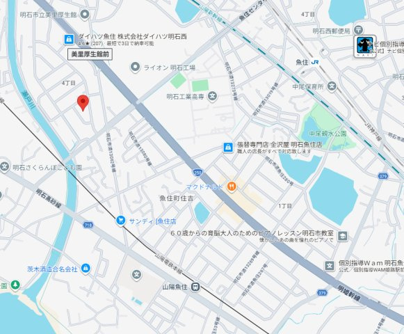 明石市魚住町住吉4丁目　中古戸建の地図