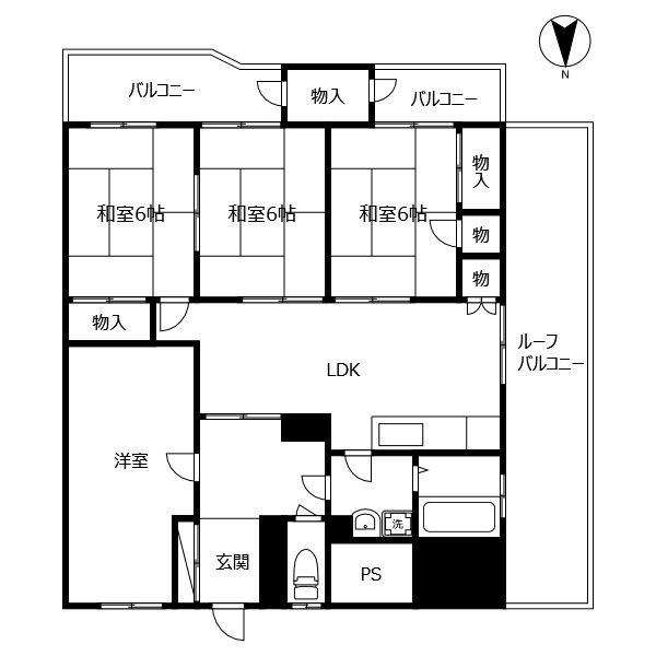 城南コーポラスの間取り