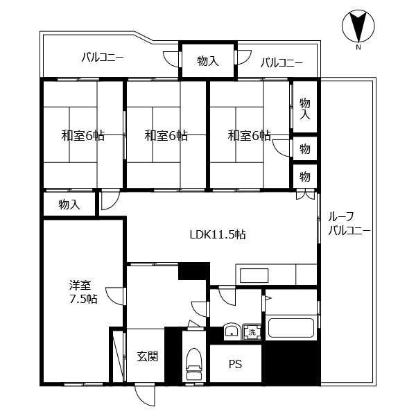 城南コーポラスの間取り