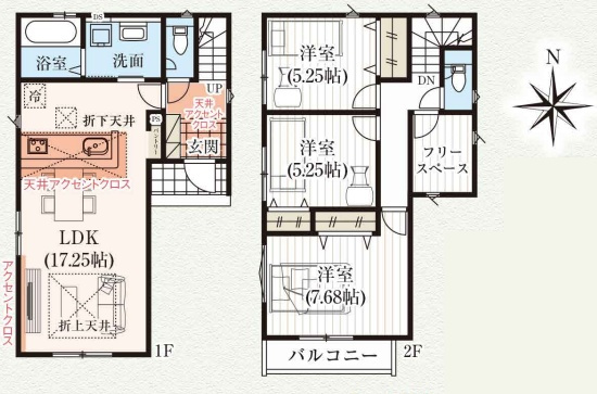 高槻市唐崎西　売土地の参考プラン