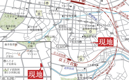 『八王子市新築戸建て』八王子市子安町2-28-22【仲介手数料無料】　４期の地図|～仲介手数料無料☆八王子ひなた不動産～八王子市子安町　新築戸建て