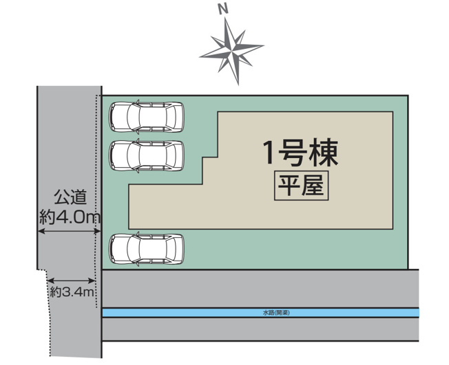 【区画図】 | 深谷市西島　ブルーミングガーデン　新築戸建　全1棟　1号棟
