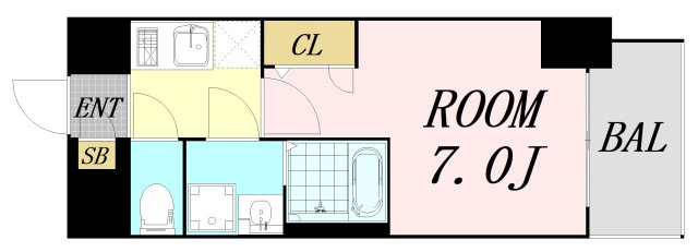 S-RESIDENCE福島玉川Deux　仲介手数料無料の間取り