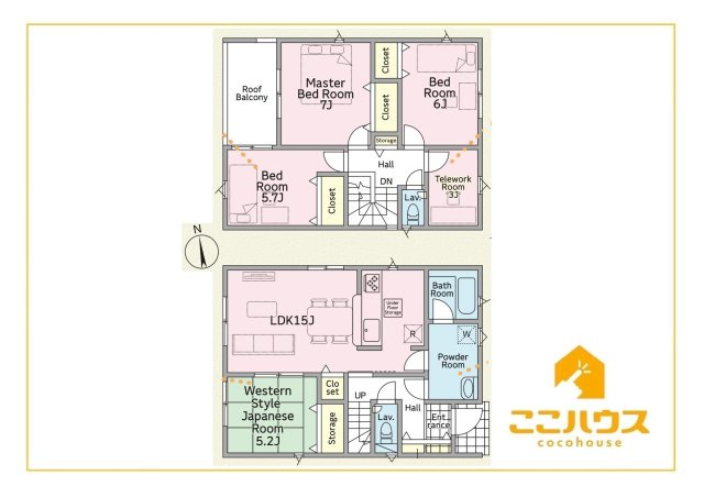 南城市佐敷伊原第2　新築戸建て　全4棟　2号棟の間取り|9月下旬完成予定！同仕様同施工の物件もご案内可能です♪