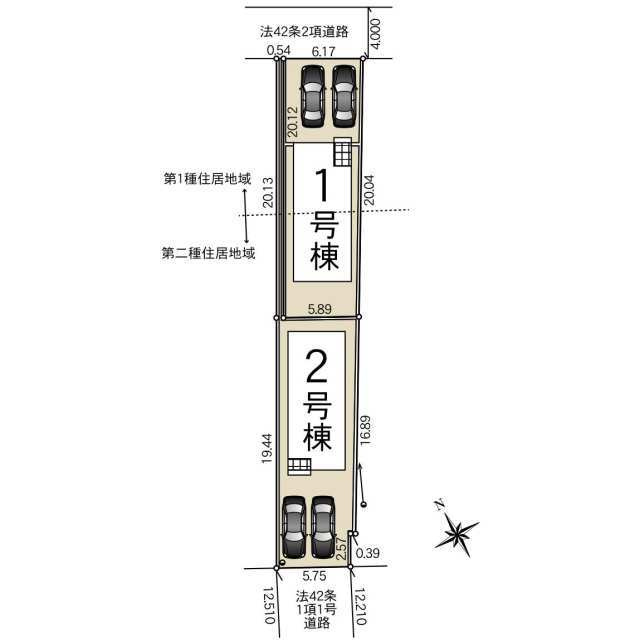 佐倉市田町　第２の区画図