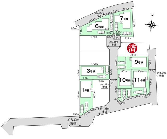 市原市姉崎　第２期の区画図