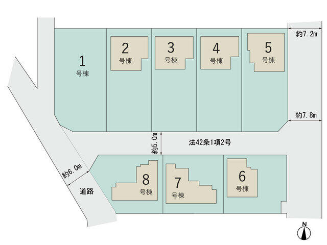 ４２８６木更津市牛込８棟の区画図
