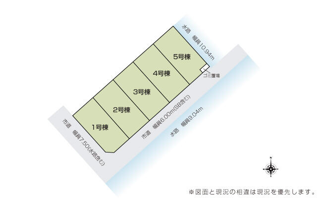 いろどりアイタウン　木更津市中島の区画図