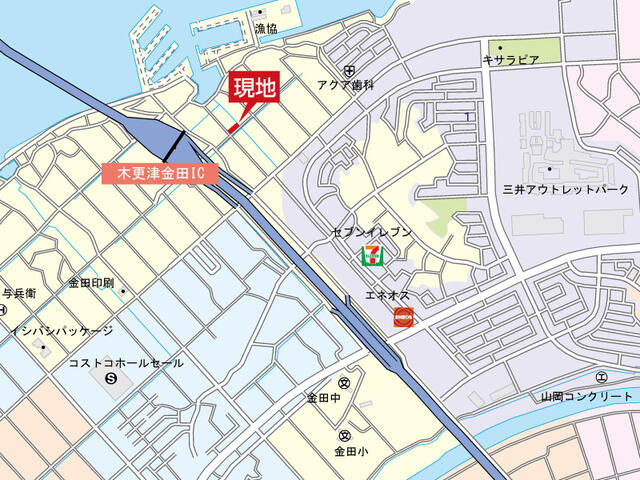 いろどりアイタウン　木更津市中島の地図
