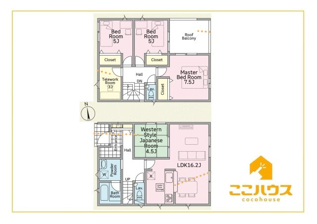 南城市佐敷伊原第2　新築戸建て　全4棟　3号棟の間取り|9月下旬完成予定！同仕様同施工の物件もご案内可能です♪