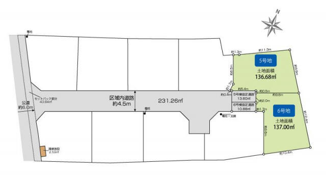 市川市国府台３丁目の売地の区画図