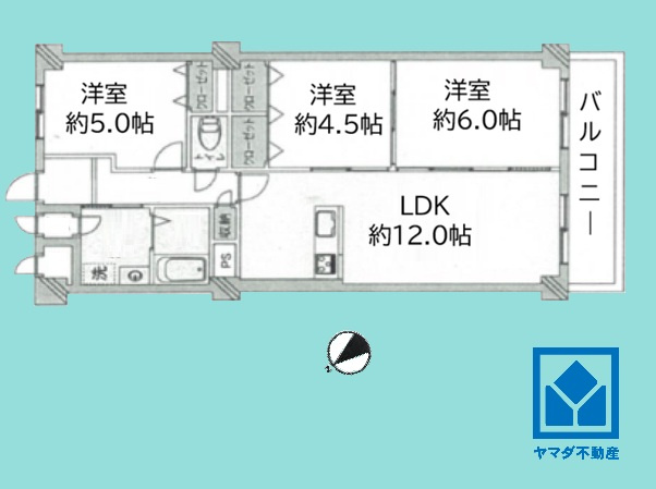 シーアイマンション夙川広田の間取り|3LDK、専有面積66.08平米、バルコニー面積7.84平米、専用ポーチ約2.29平米、11階建て8階部分。