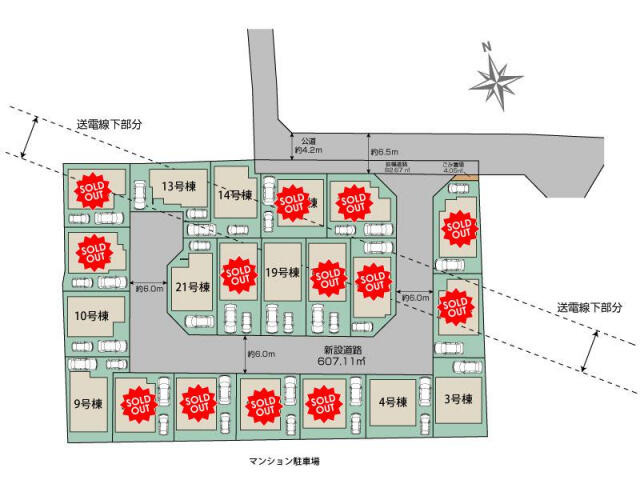 ブルーミングガーデン　船橋（大穴南１丁目）２１棟／１期３号棟の地図|船橋市大穴南1丁目21区画区画図