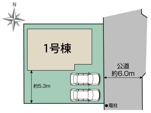 ブルーミングガーデン　松戸市八ケ崎６丁目２期１棟／２期１号棟の区画図|松戸市八ケ崎6丁目2期1棟区画図