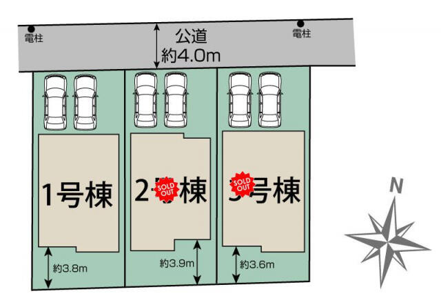 ブルーミングガーデン　柏市ひばりが丘３棟／１期１号棟のその他|柏市ひばりが丘3棟区画図