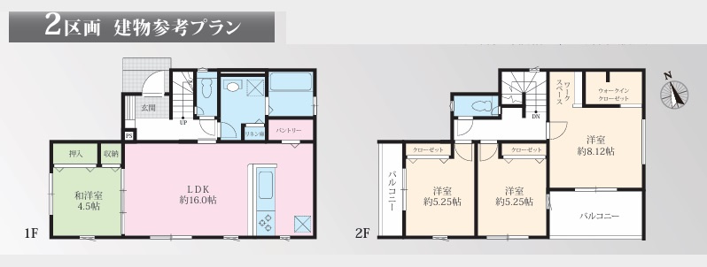 ■藤沢市用田　売地　NO3の参考プラン|2区画の建物プラン♪
