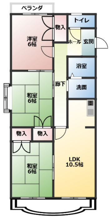 サンハイツ白山の間取り
