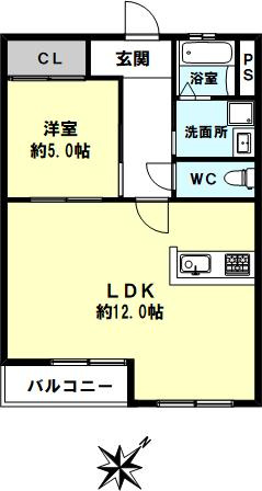 舞子コーポラスの間取り