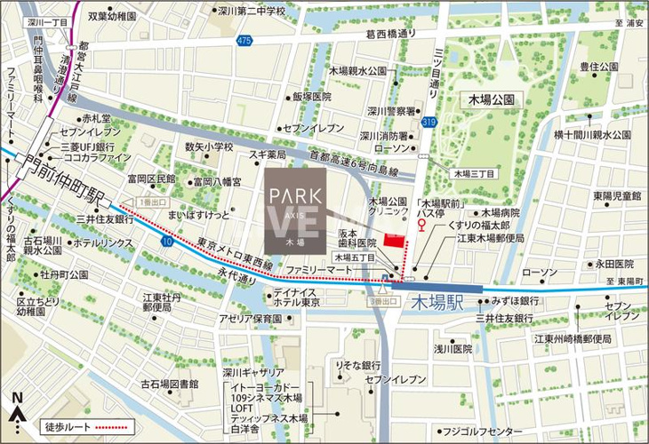 【地図】パークアクシス木場 