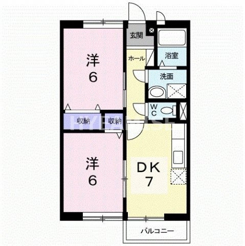 ファミールつたぎBの間取り