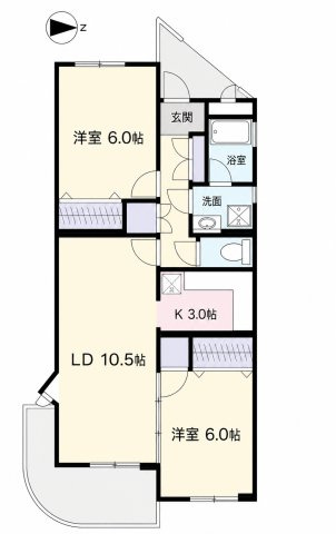 【間取り】 | リベルテ磯子　Renovation/ペット飼育可/杉田駅歩12分