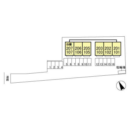 Ｄ－ｒｏｏｍ赤塚　Bの区画図