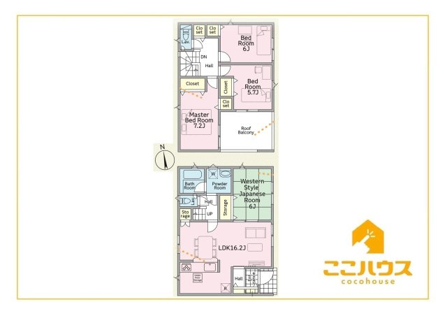 南城市佐敷伊原第2　新築戸建て　全4棟　4号棟の間取り|9月下旬完成予定！同仕様同施工の物件もご案内可能です♪