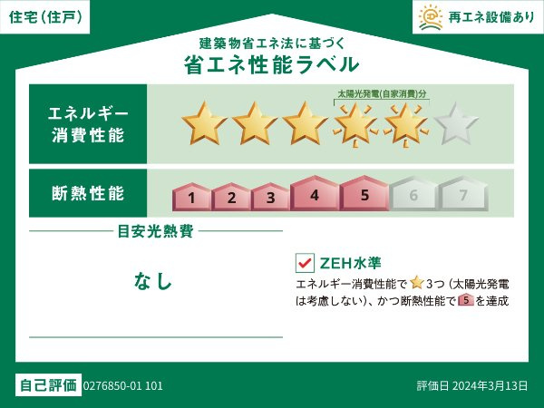 ブルーコーラルの省エネ性能ラベル|省エネ性能ラベル