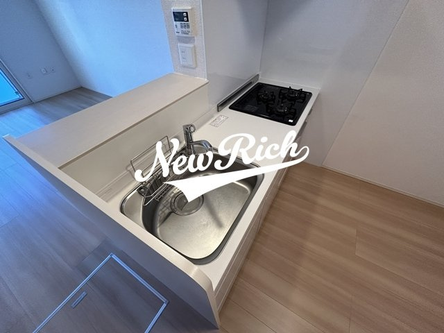 前橋市荒牧町２丁目のアパートのキッチン