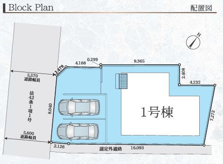 藤沢市善行6丁目新築戸建て　4期1号棟の区画図|区画図「藤沢市善行6丁目新築戸建て　1号棟」