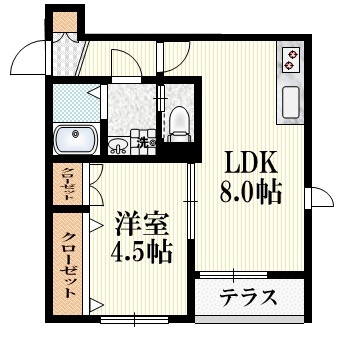 パークファミリアの間取り|★角部屋２面窓あり★