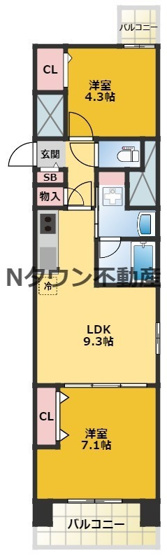 【間取り】 | プレサンス丸の内フォート | 間取りです。