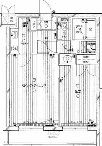 ルーブル早稲田弐番館の間取り|間取りです。