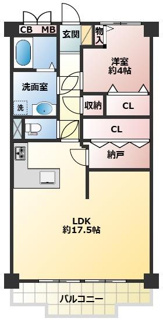 【間取り】 | シャンボール舞子 | ■開放感にこだわった約17.5帖のＬＤＫです♪