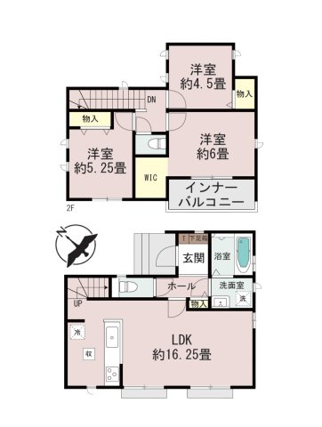 大野城市緑ケ丘3丁目第1-1棟（A号棟）の間取り