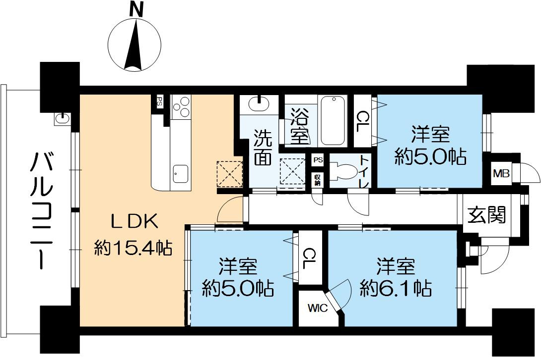 Ｂｒｉｌｌｉａレジデンス六甲アイランドの間取り