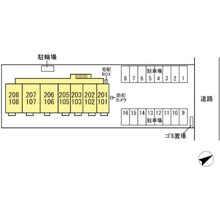 ハルメゾン田彦の区画図