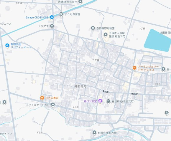 枚方市春日元町　未入居の地図