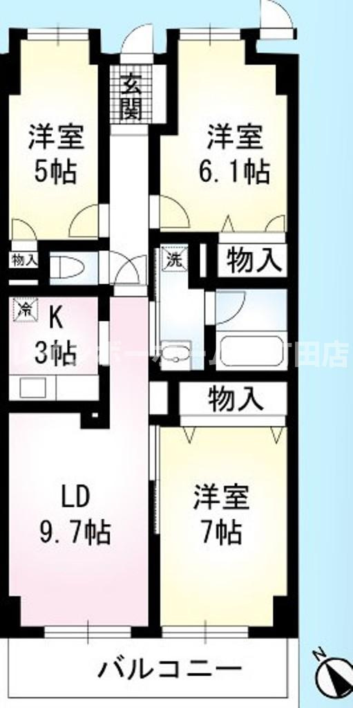 Grand　Dweller※初期費用分割後払いサービス利用可能物件の間取り