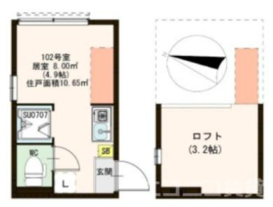 板橋区泉町のアパートの間取り