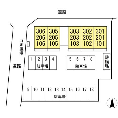 スクエアコートの区画図