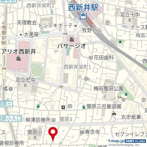 フォレスト西新井の地図