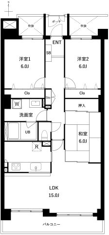 【間取り】 | コートハウス千歳船橋