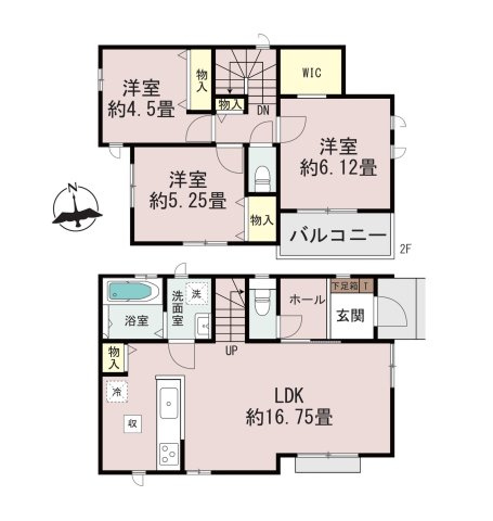 福岡市西区拾六町3丁目第1-2棟（B号棟）の間取り|18時以降のお時間もお気軽にご相談ください！